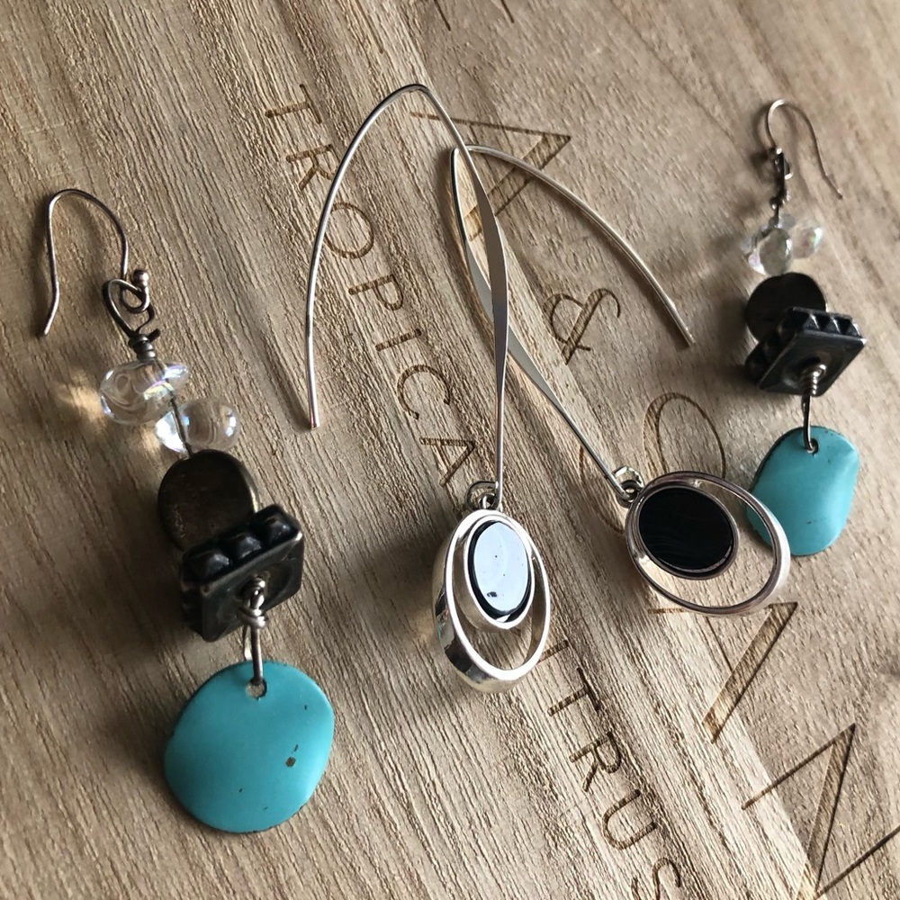 Two pairs~ costume jewelry earrings